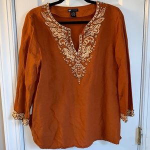 !NEW! Beaded Linen Top (women)